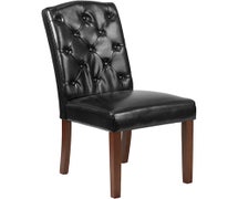 Flash Furniture HERCULES Grove Park Black Faux Leather Tufted Parsons Chair