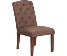 Flash Furniture HERCULES Grove Park Brown Fabric Tufted Parsons Chair