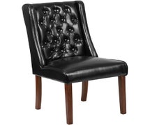 Flash Furniture HERCULES Preston Black Faux Leather Tufted Parsons Chair