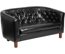 Flash Furniture HERCULES Colindale Black Faux Leather Tufted Loveseat