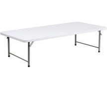 Flash Furniture RB-3060-KID-GG 30''W x 60''L x 19''H Kid's Granite White Plastic Folding Table
