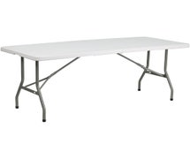 Flash Furniture RB-3072FH-GG 30"Wx72"D Bi-Fold Granite White Plastic Folding Table 