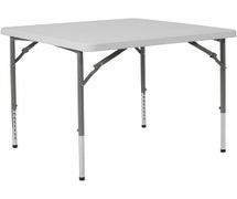 Flash Furniture 34'' Square Height Adjustable Granite White Plastic Folding Table