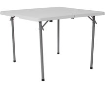 Flash Furniture 34'' Square Bi-Fold Granite White Plastic Folding Table