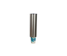 San Jamar C3450SS Large Pull-Type Water Cup Dispenser - Cone 8-12 Oz, Flat 12-24 Oz - Stainless Steel