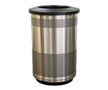 Witt SC35P-01-SS-FT Stadium Series, Perforated Receptacle, Stainless Steel, Flat Lid
