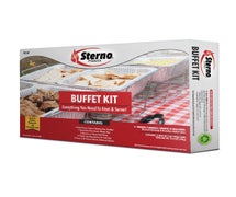 Sterno Products 70182 Sterno Buffet Kit, Large, Includes (1) Of Each: Folding Wire Rack, 4 Sets/CS