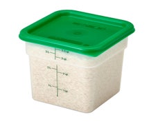 Cambro SFC2452 - Square Green Lid - For 2 and 4 Qt. Capacity Storage Containers