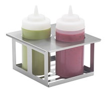 Server Products 86829 - Stainless Steel Squeeze Bottle Holder - Holds 2 Bottles - For Cold Tables