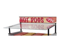 Star 50SG-G Grill-Max Hot Dog Roller Grill Sneeze Guard, For 36" X 20" Grills