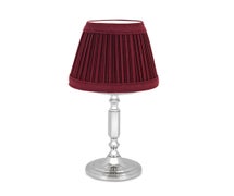 Sterno Products 80422 Vintage Charm La Rue Lamp, 6-3/4"H X 3-11/32" Dia., Marlowe Wine Shade With Silver Base, 6/CS