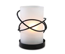 Sterno Products 80474 Industrial Chic Oleana Lamp, 5-3/16"H X 3-3/16" Dia., Contemporary Black Wire Design Base, 6/CS