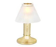 Sterno Products 80486 Vintage Charm Paige Lamp, 9-15/16"H X 4-3/8" Dia., Polished Brass Base With Duchess Frost Shade, 6/CS