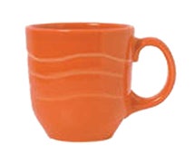 Syracuse China 903034004 Mug, 11 Oz., Cantina Carved Pattern And Shape, Cayenne, 12/CS