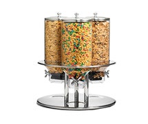 Tablecraft 693 50 Oz Triple Cereal Dispenser, Pc Reservoir, Lid & Base