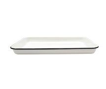 Tablecraft 80012 Enamelware Collection Serving Tray - 16" x 11-1/2" x 1-1/2", 6/CS