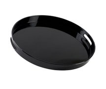 10 Strawberry Street BLK-RD Lacquer Serving Trays Round Lacquer Tray, 13.5"
