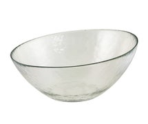 10 Strawberry Street HAG-10BWL Hammered Glass Angled Glass Bowl, 10"