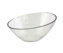 10 Strawberry Street HAG-7BWL Hammered Glass Angled Glass Bowl, 7.25"