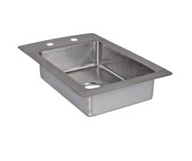 Tarrison TADI14 - Drop-In Sink, one compartment, 10" wide x 14" front-to-back x 5" deep bowl with coved corners