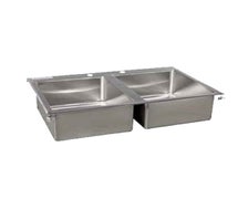 Tarrison TADI219168 - Drop-In Sink, two compartment, 16" wide x 19" front-to-back x 8" deep bowl with coved corners