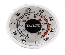 Taylor 5380N Window/Wall Thermometer, Indoor/Outdoor, 1-3/4" Dial, 12/CS