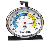 Taylor 5924 Refrigerator/Freezer Thermometer, 3-1/4" Dial Face