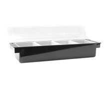 Tablecraft 103 4  Compartment Holder, 1.5 Pint, Black