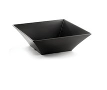 Tablecraft BKMB125 12.25"X5" Square Bowl, Black Melamine, 3/CS