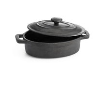 Tablecraft CW30112 8Oz Mini Oval Casserole W/ Lid, 4.625"L(6.125" W/ Handles)X3.25"Wx1.75"D(3.125" W/ Lid)