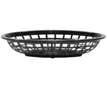 Tablecraft 1071BK Oval Basket, Black 8X5.375X2"