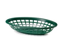Tablecraft 1071FG Oval Basket, Forest Green 8X5.375X2", 36/CS
