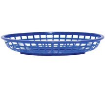 Tablecraft 1074BL Oval Basket, Royal Blue 9.375X6X1.875"