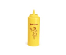 Tablecraft 1112M 12 Oz Plastic Squeeze Bottle Nostalgia Design, Yellow,