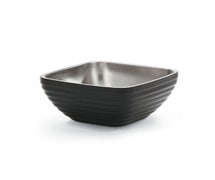 Colored Insulated Serving Bowl, Square, 3-3/16 Qt., Black Black