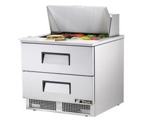 True TFP-32-12M-D-2 Food Prep Table for 12 Pans - Two Drawer - 32"W