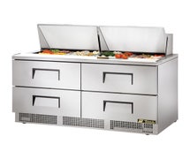 True TFP-64-24M-D-4 Food Prep Table for 24 Pans - Four Drawer - 64"W