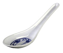 Thunder Group 7003B Won Ton Soup Spoon, 3/4 Oz., 5-5/8" X 1-5/8", Lotus Pattern, Per Dozen