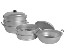 Thunder Group ALST004 Steamer Set, 11-1/2" Dia. X 14-1/2"H, 3/8" Perforations