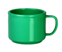 Thunder Group CR9035GR Mug, 10 Oz., Break-Resistant, Green, Per Dozen