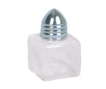 Thunder Group GLTWCC005 Salt/Pepper Shaker, 1/2 Oz. Capacity, Glass Cube Base, 12/CS