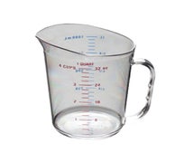 Thunder Group PLMC032CL Measuring Cup, 1 Quart (1.0 Liter) Capacity, Printed With Us/Metric Measurements