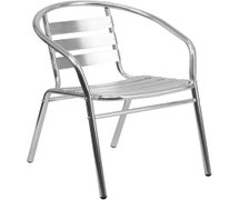 Flash Furniture Aluminum Slat Back Indoor-Outdoor Restaurant Chair