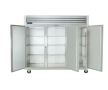 Reach-In Freezer - Three Section, Half Height, Solid Doors - Two Left-Hinged, One Right-Hinged