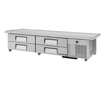 True TRCB-79-86-HC Refrigerated Chef Base with Extended Worktop - Four Drawers - 86"W