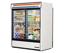 True GDM-47RL-HC-LD Rear Load Refrigerated Merchandiser - Two Glass Door, 47 Cu. Ft., White