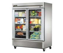 True TS-49G Stainless Steel Reach-In Refrigerator - Two Glass Door - 49 Cu. Ft.