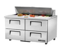 True TSSU-48-12D-4-ADA Sandwich/Salad Prep Table for 12 Pans - Four Drawer - ADA Compliant - 48" W