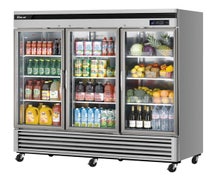 Turbo Air MSR-72G-3 Glass Door Refrigerator - Three Door, 72 Cu. Ft.