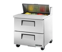 True TSSU-27-8D2 Sandwich/Salad Prep Table for Eight Pans - Two Drawer - 27"W